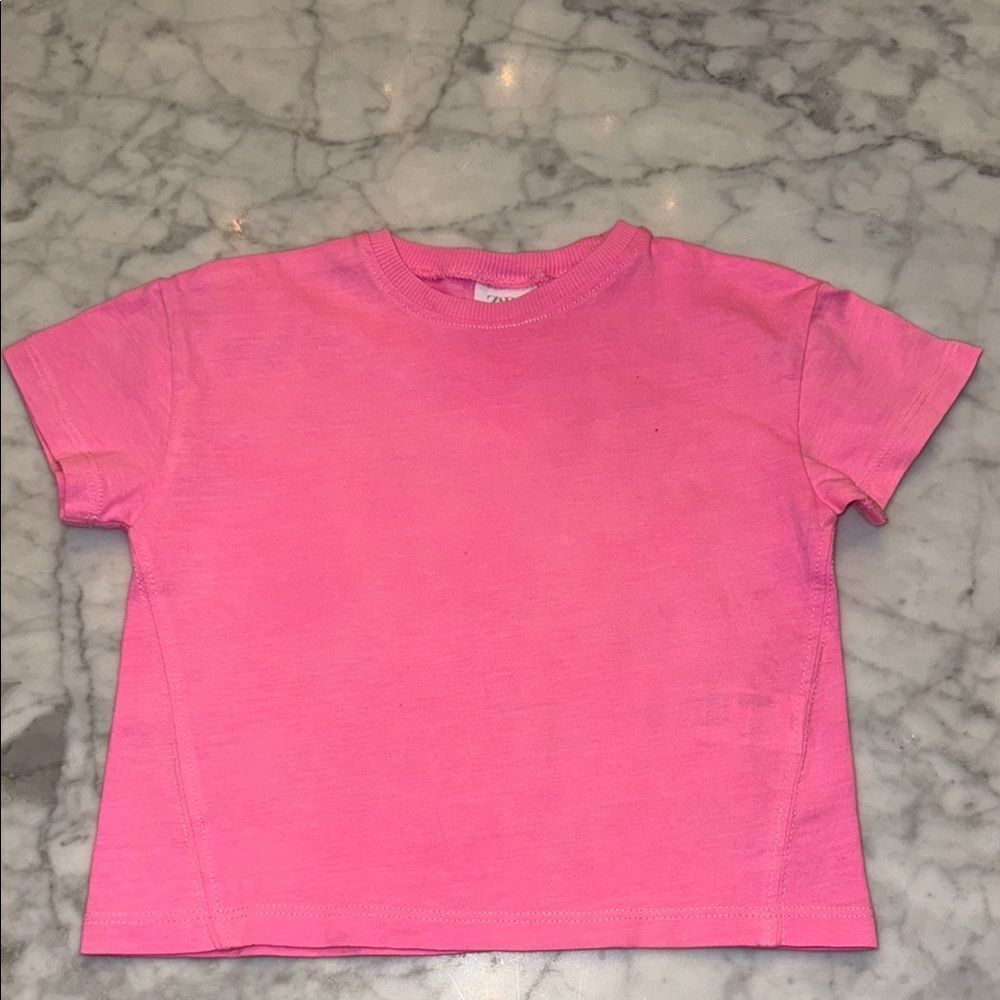 Zara Kids Pink T-Shirt 1 1/2Y
